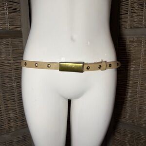 VTG Calvin Klein Jeans Tan Belt with Gold Rivets - size Large